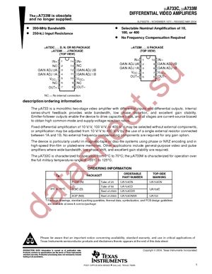 UA733CDR datasheet  